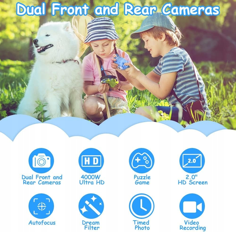 KIDS DIGITAL CAMERA 1080P HD 2" SELFIE SCREEN BLUE Manufacturer code APARAT CYFROWY DZIECI 1080P HD SELFIE KA