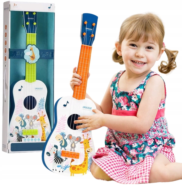 KIDS GUITAR LARGE 60CM UKULELE PLAYS INSTRUMENT
