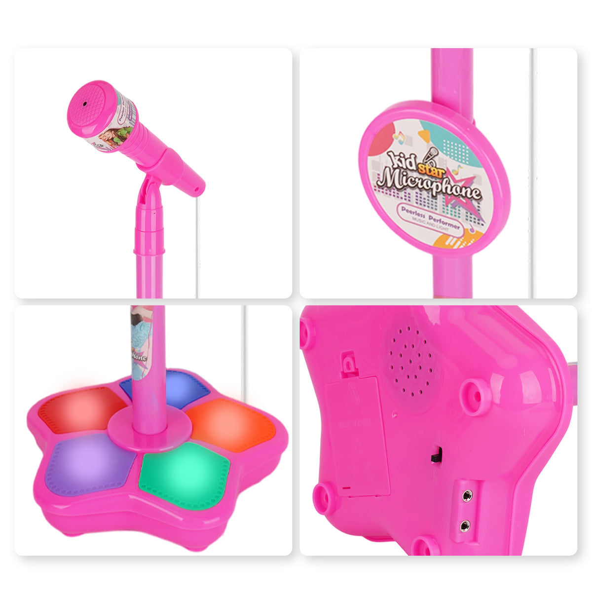 KIDS MICROPHONE WITH STAND MICROPHONE ON TRIPOD KARAOKE KIT Kind microphone