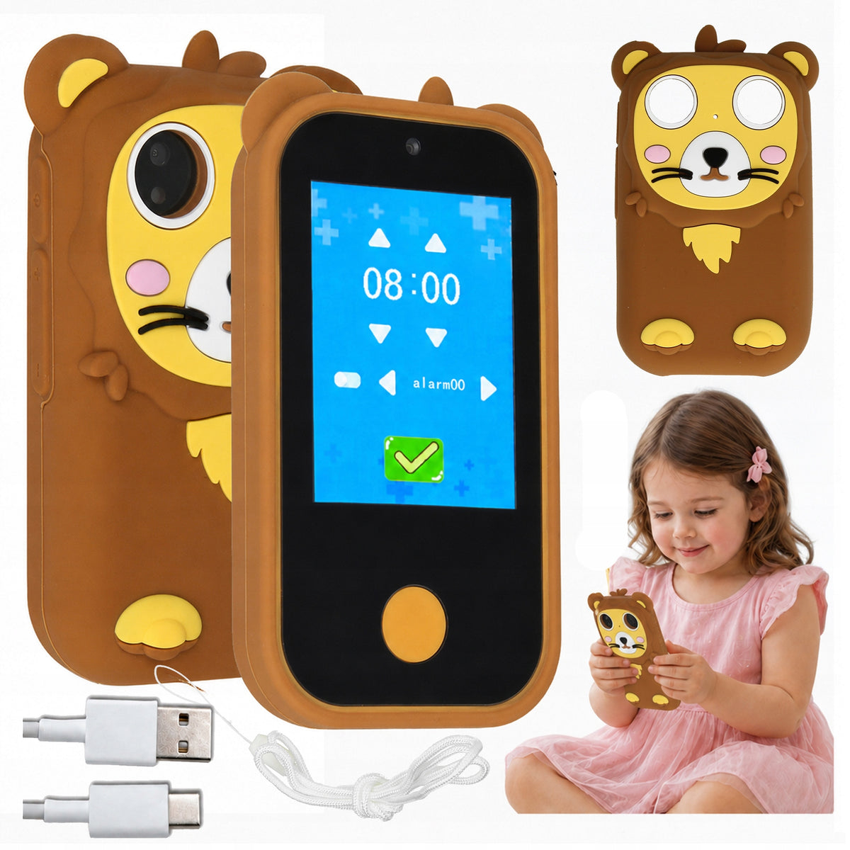 KIDS PHONE FUN SMARTPHONE WITH SELFIE CAMERA MP3 GAMES Brand Stator