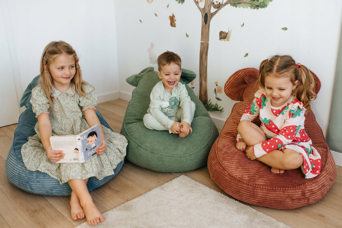 KIDS SWEET Pouf Children's Ears - Pouf with Ears, 68x59x55 Roses Brand no brand