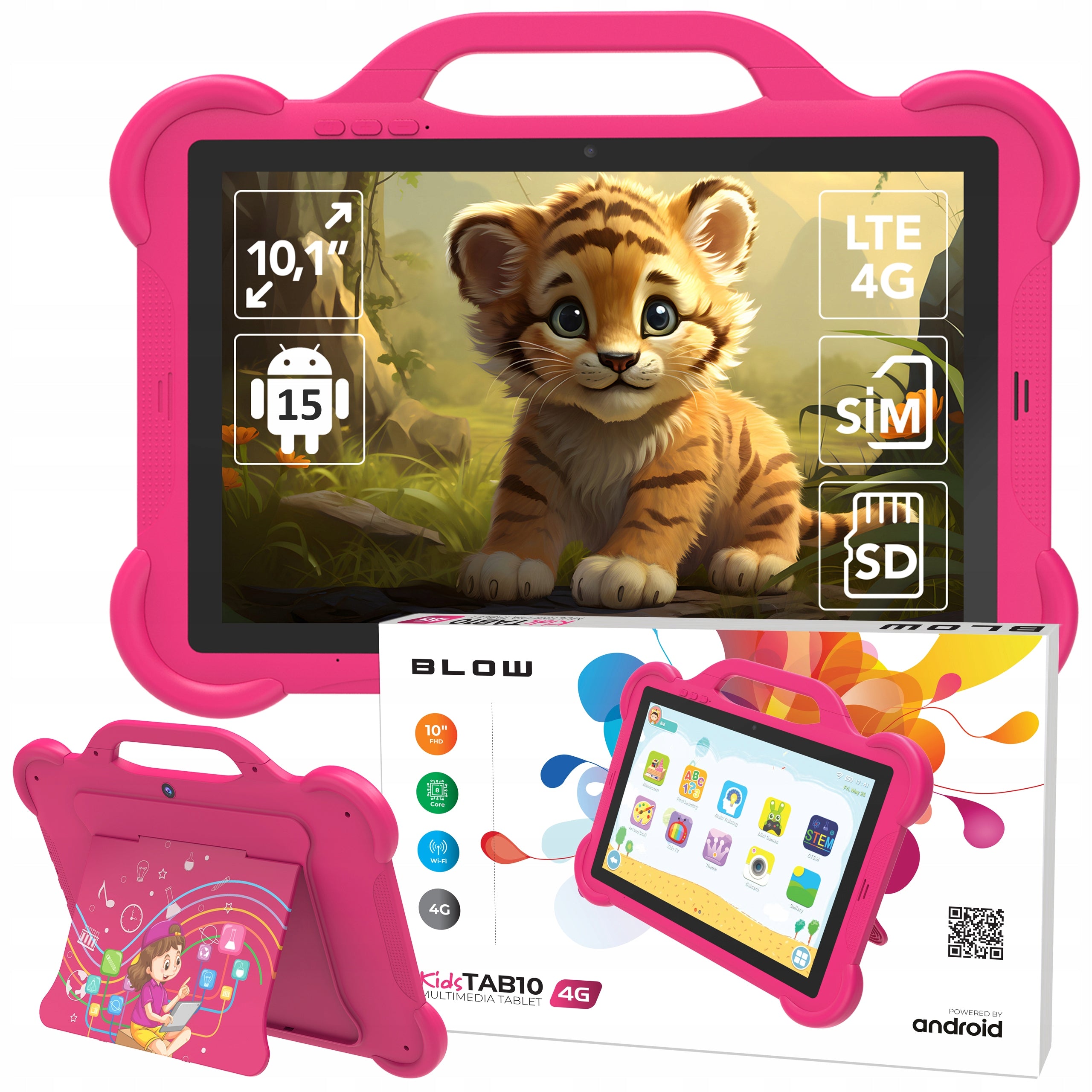 KIDS TABLET 10,1" LTE 4/64GB WiFi GPS CASE EDUCATIONAL GIFT SET