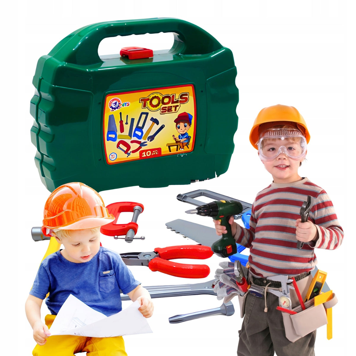 KIDS TOOL SET IN DIY CASE 3+