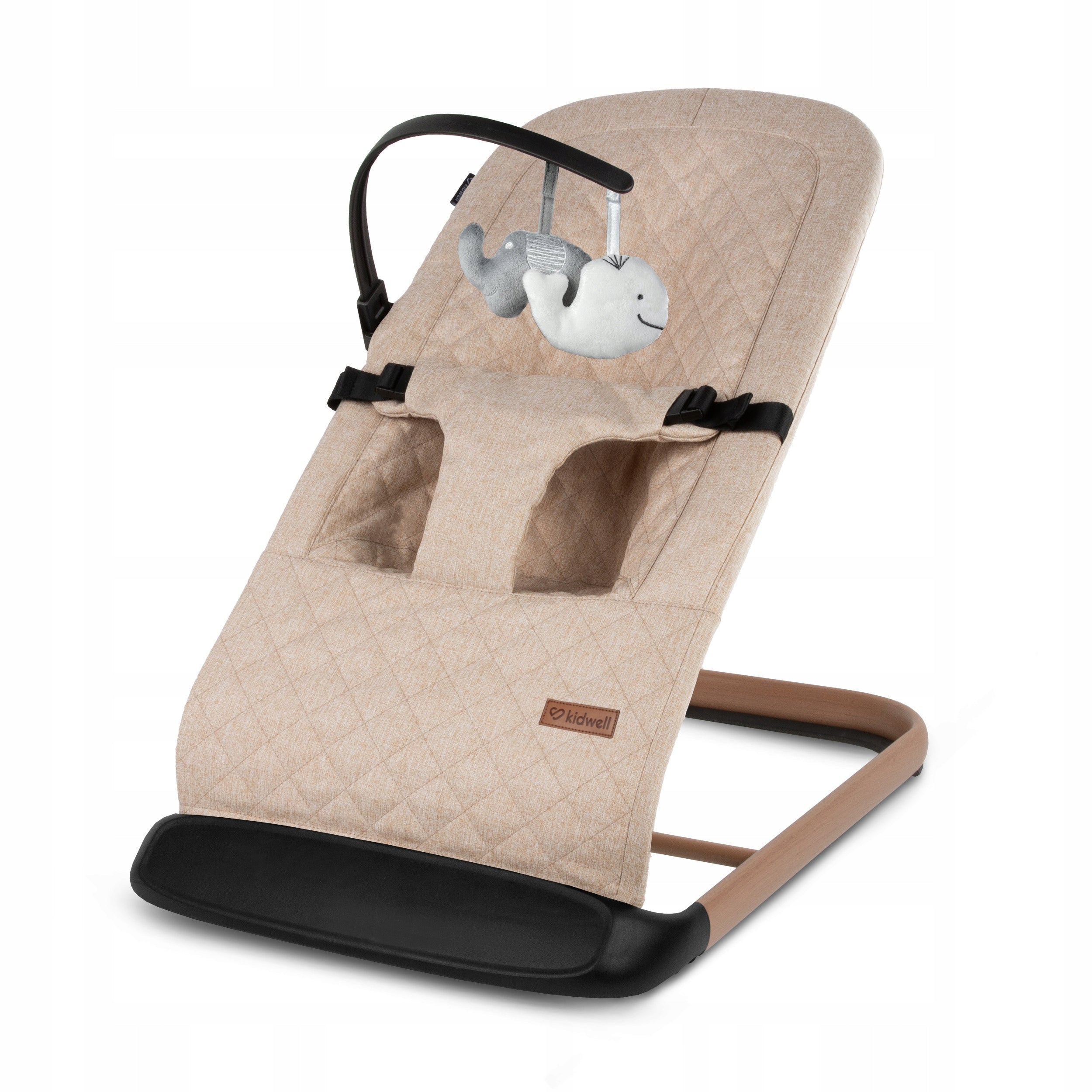 KIDWELL ROCKER LOUNGER LARO FOLDING 2 TOYS HEADBAND Beige/Wooden 0m+ Manufacturer code LEBULAR01A8