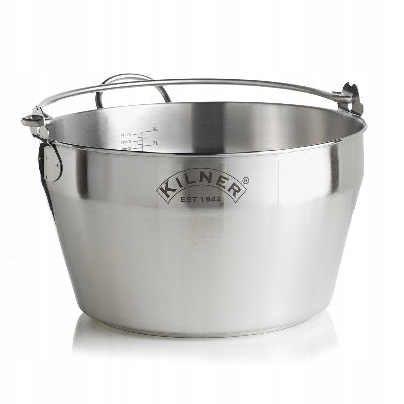 KILNER Stainless steel jam pot and jam pot.