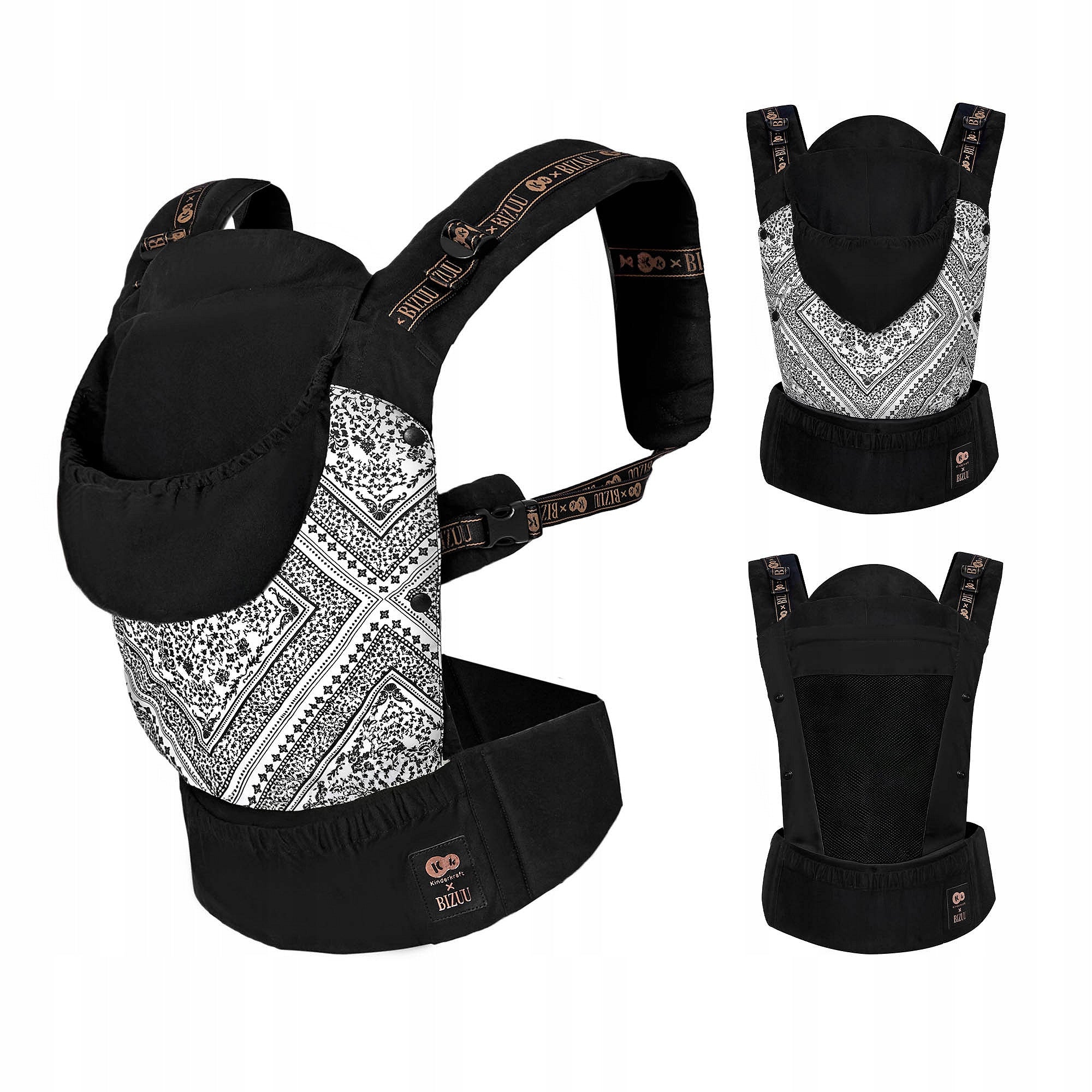 KINDERKRAFT Ergonomic carrier up to 20 kg Bizuu HUGGY Black