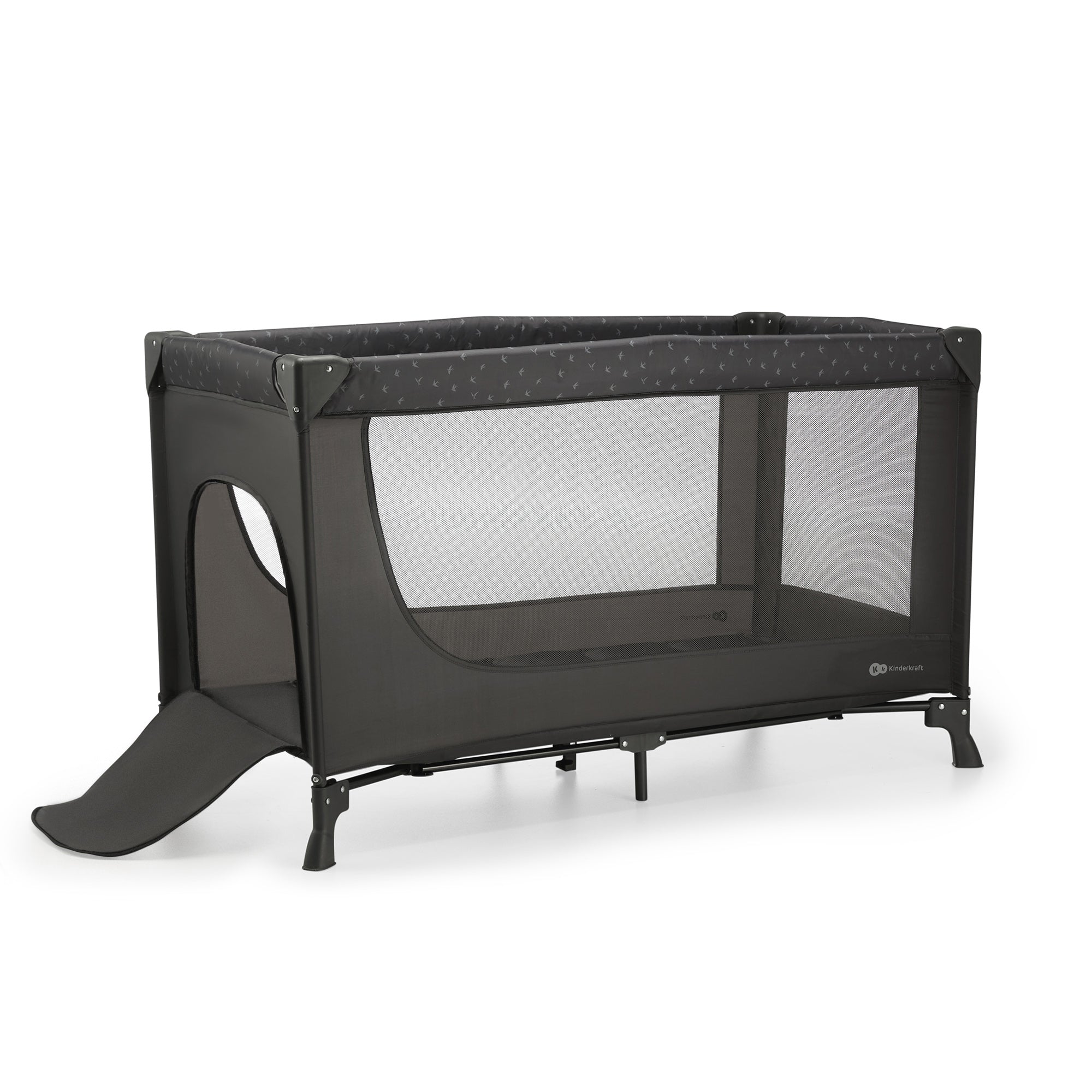 KINDERKRAFT JOY LIGHT Travel cot 2in1 folding playpen Color gray