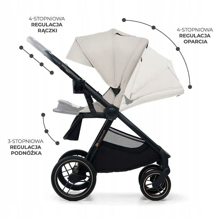 KINDERKRAFT NEA 2 - Multifunctional Trolley Set 2in1 | SOFT BEIGE Brand Kinderkraft