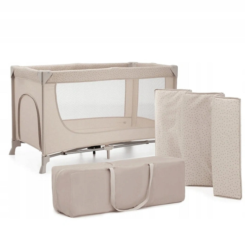 KINDERKRAFT Travel cot 2in1 JOY 2 beige