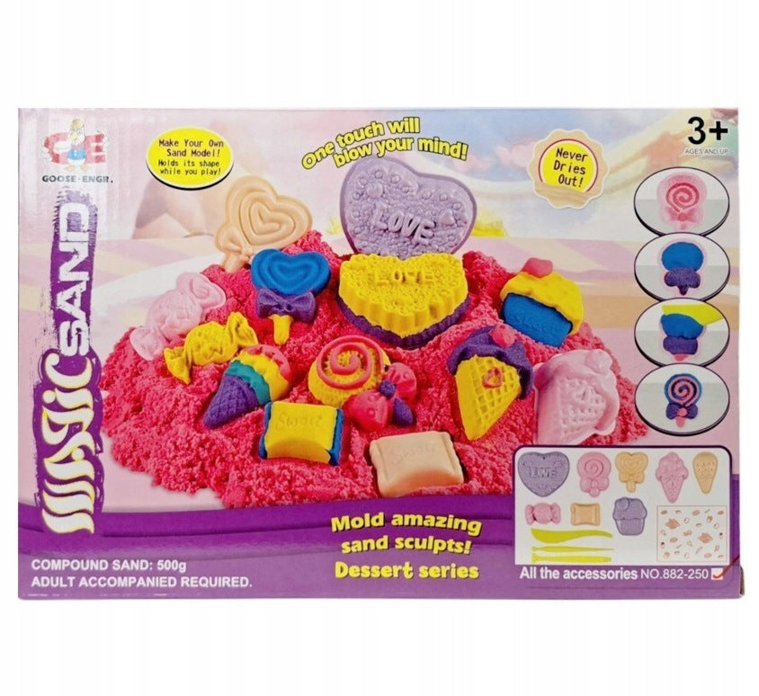 KINETIC SAND 500G CONFECTIONERY MOLDS ACCESSORIES TWO COLORS SAND Brand Bigtoys
