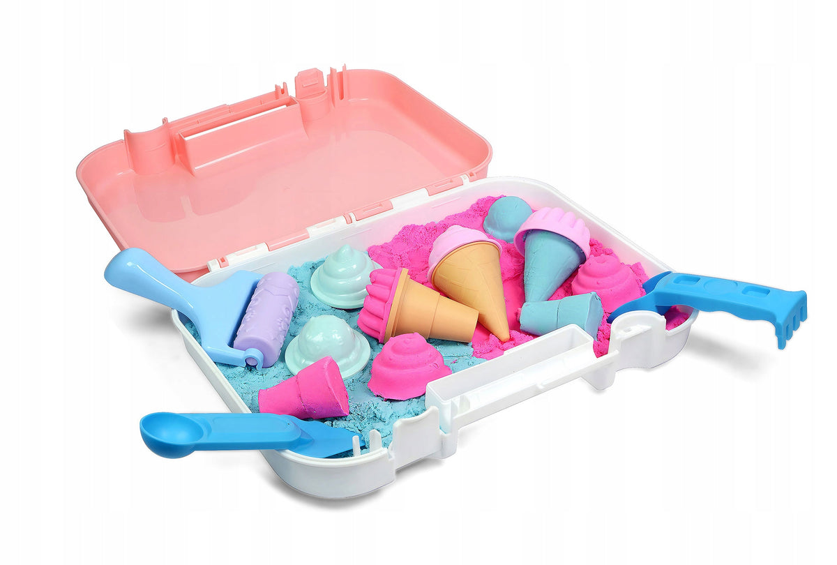 KINETIC SAND IN SUITCASE ICE CREAM CAKE ICE CREAM PARLOR FOR CHILDREN SET XXL Manufacturer code 8991