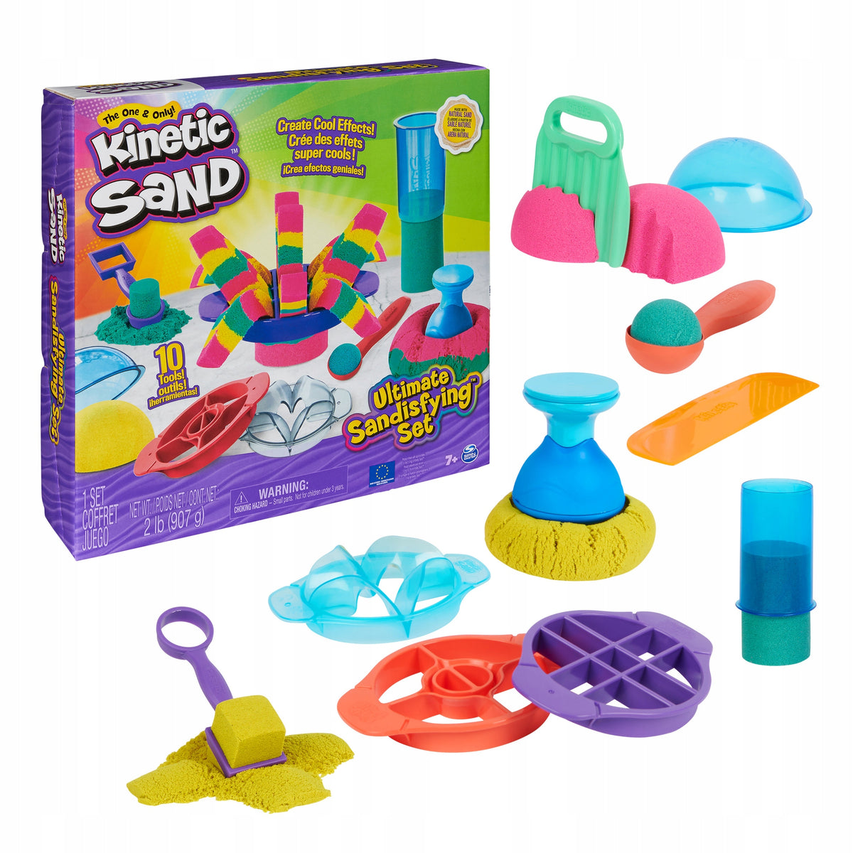KINETIC SAND MAGIC SATISFYING MOLD SET +ACCESSORIES 907G