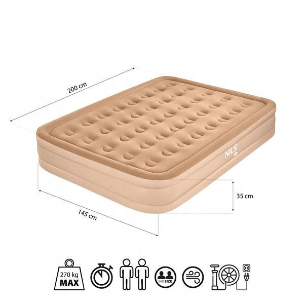 KING SIZE 200x145cm Double Pumped Mattress with Electric Pump Set Manufacturer code 15-05-603
