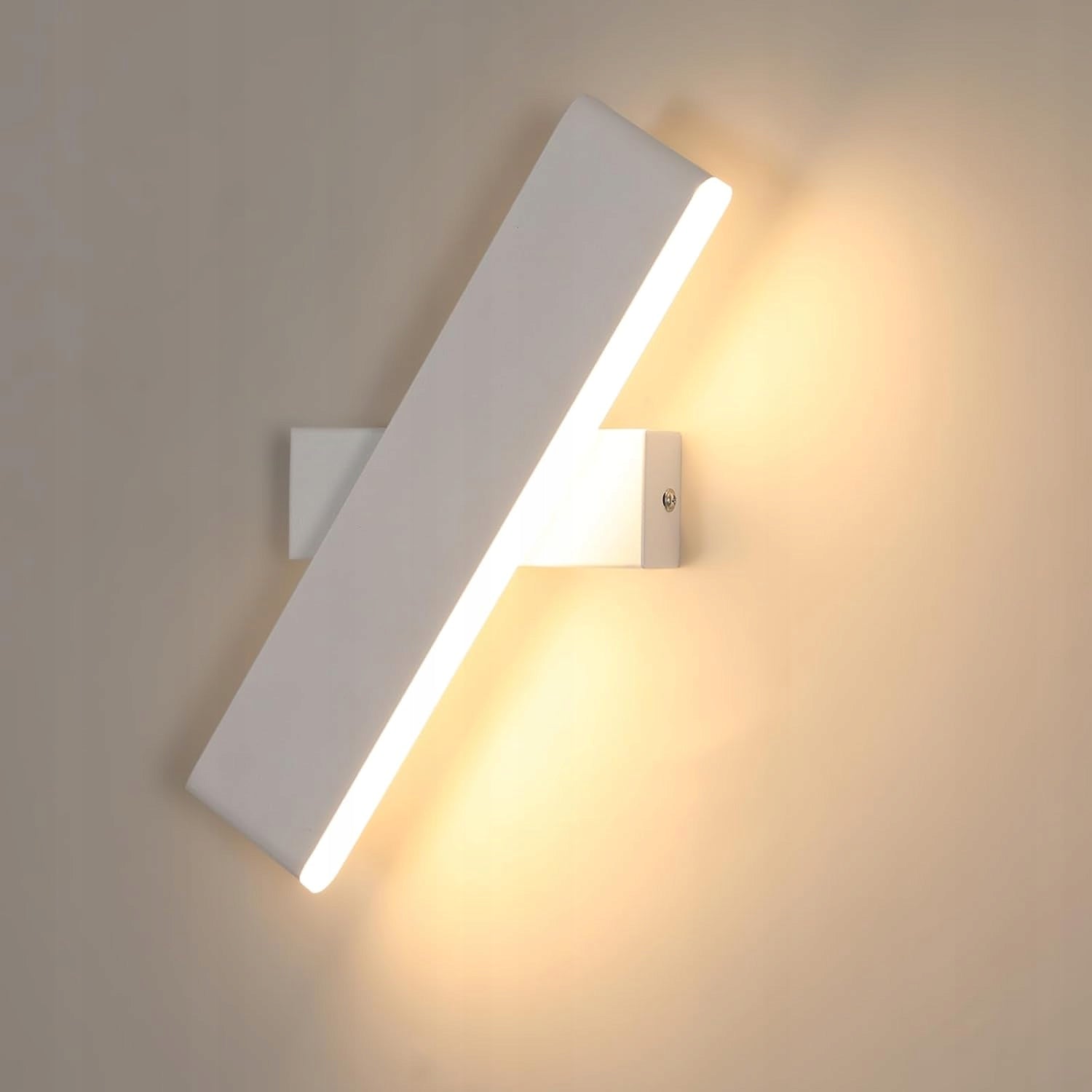 KINKIET BIALA LAMPA SCIENNA LED OBROTOWY NOWOCZESNA W KORYTARZ 3000K 9W