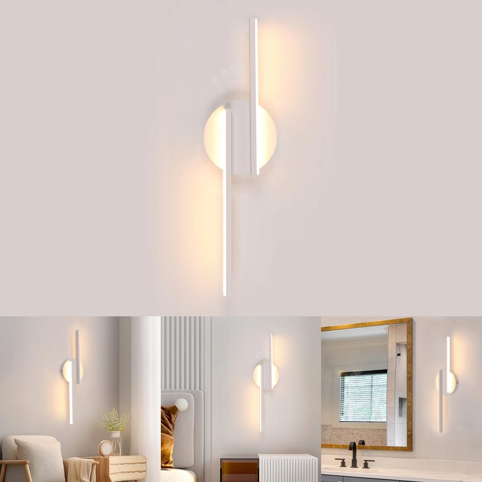 KINKIET BIAŁY LAMPA ŚCIENNA LED NOWOCZESNA SALONU KORYTARZ 16W 3000K 45CM Manufacturer code 30876902