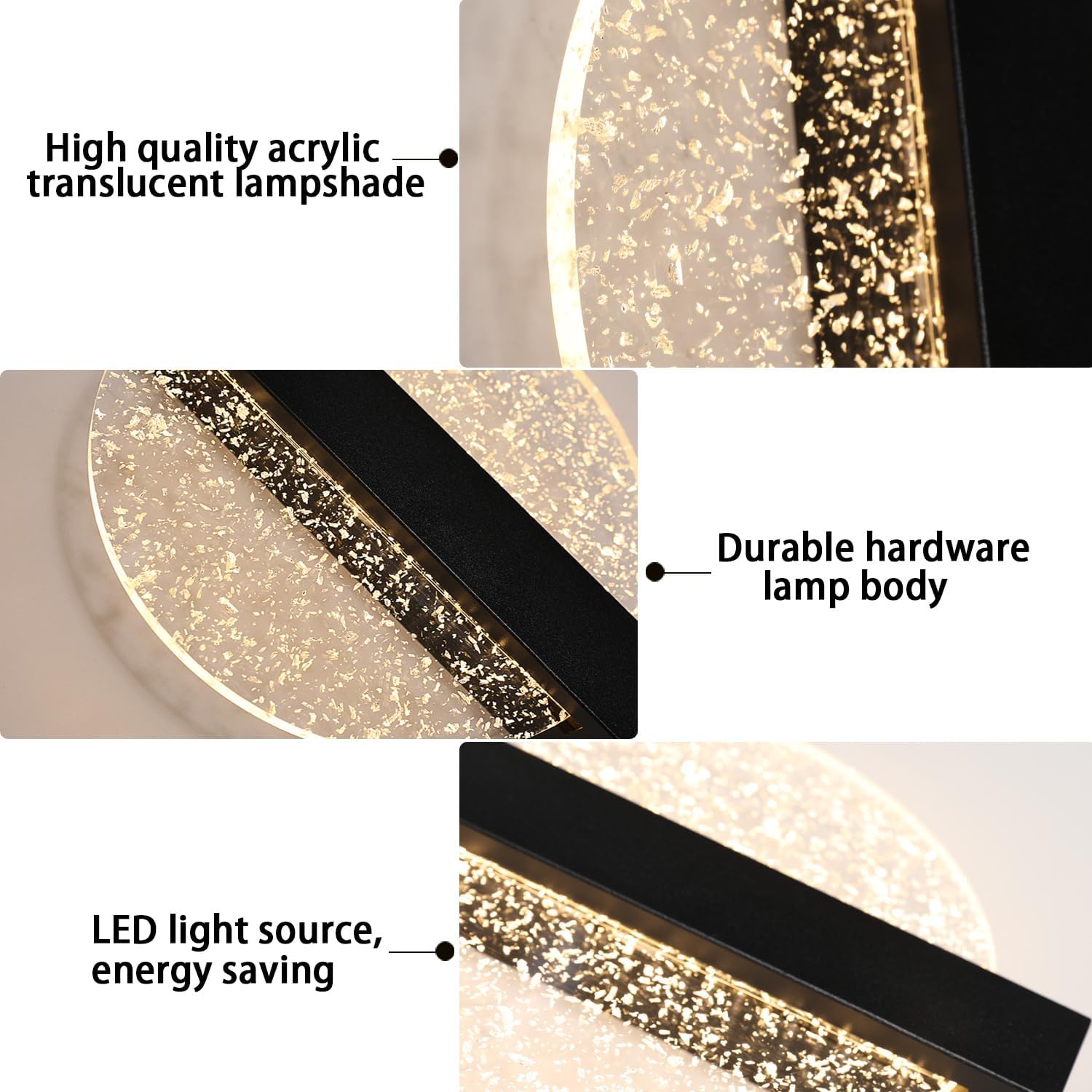 KINKIET CZARNA LAMPA SCIENNA LED 3000K NOWOCZESNA DO SALONU SREBRNA FOLIA EAN (GTIN) 06977039577428