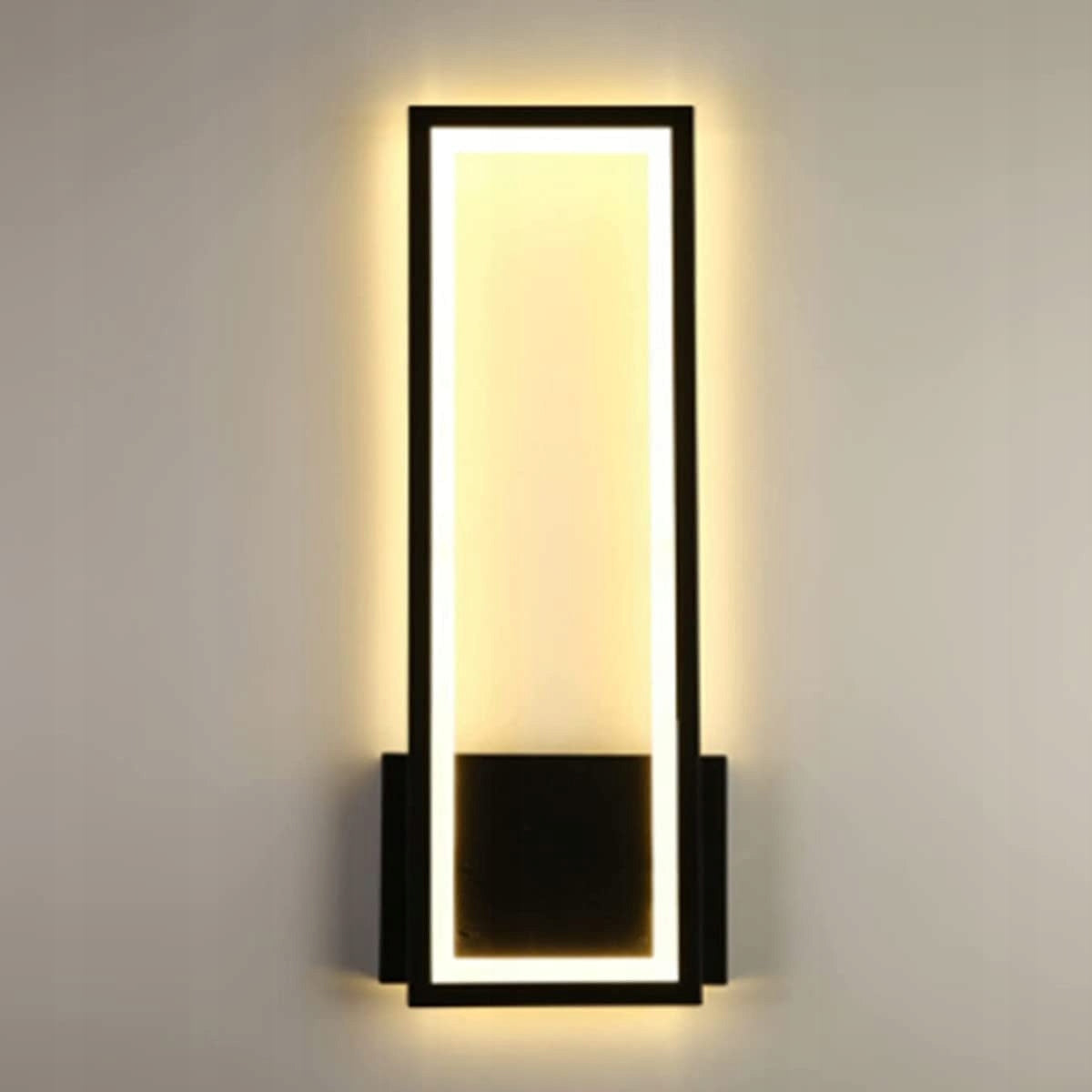 KINKIET CZARNA LAMPA ŚCIENNA LED KWADRAT NOWOCZESNA W KORYTARZ 3000K 16W