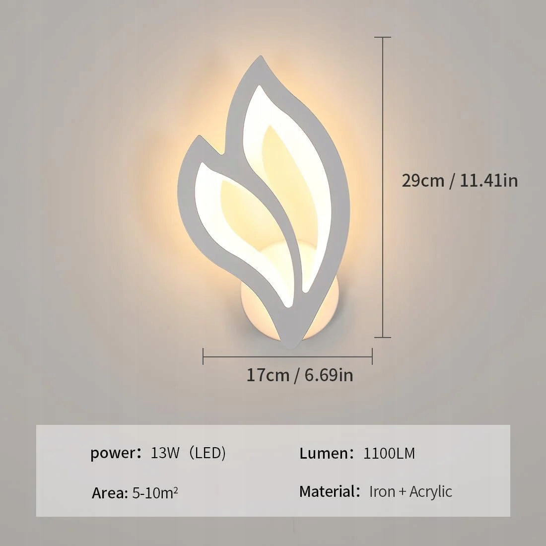 KINKIET LED LAMPA SCIENNA BIAŁY KREATYWNA NOWOCZESNA DO SALONU 3000K 13W Manufacturer code 30903907