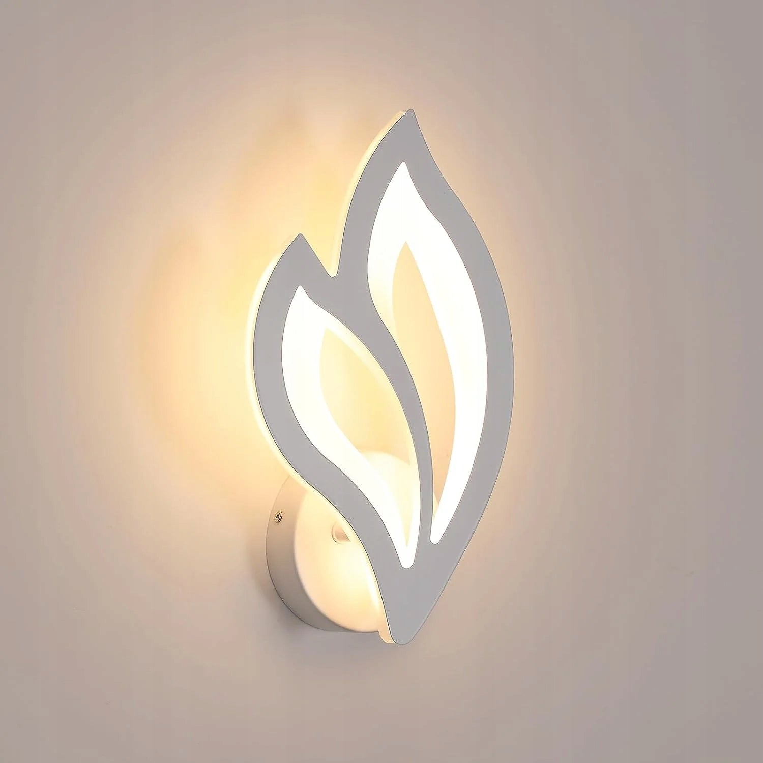 KINKIET LED LAMPA SCIENNA BIAŁY KREATYWNA NOWOCZESNA DO SALONU 3000K 13W
