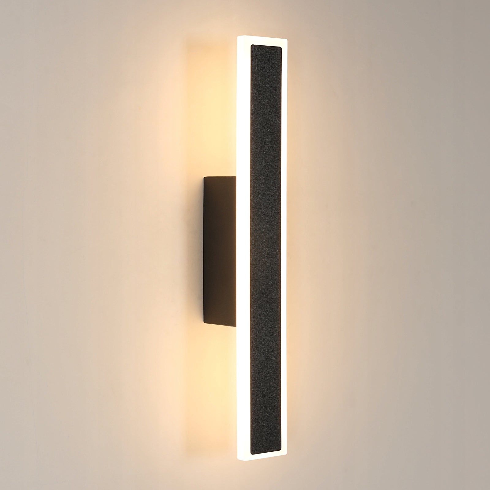 KINKIET LED LAMPA ŚCIENNA CZARNA NOWOCZESNA DO SALONU KORYTARZ 12W 3000K