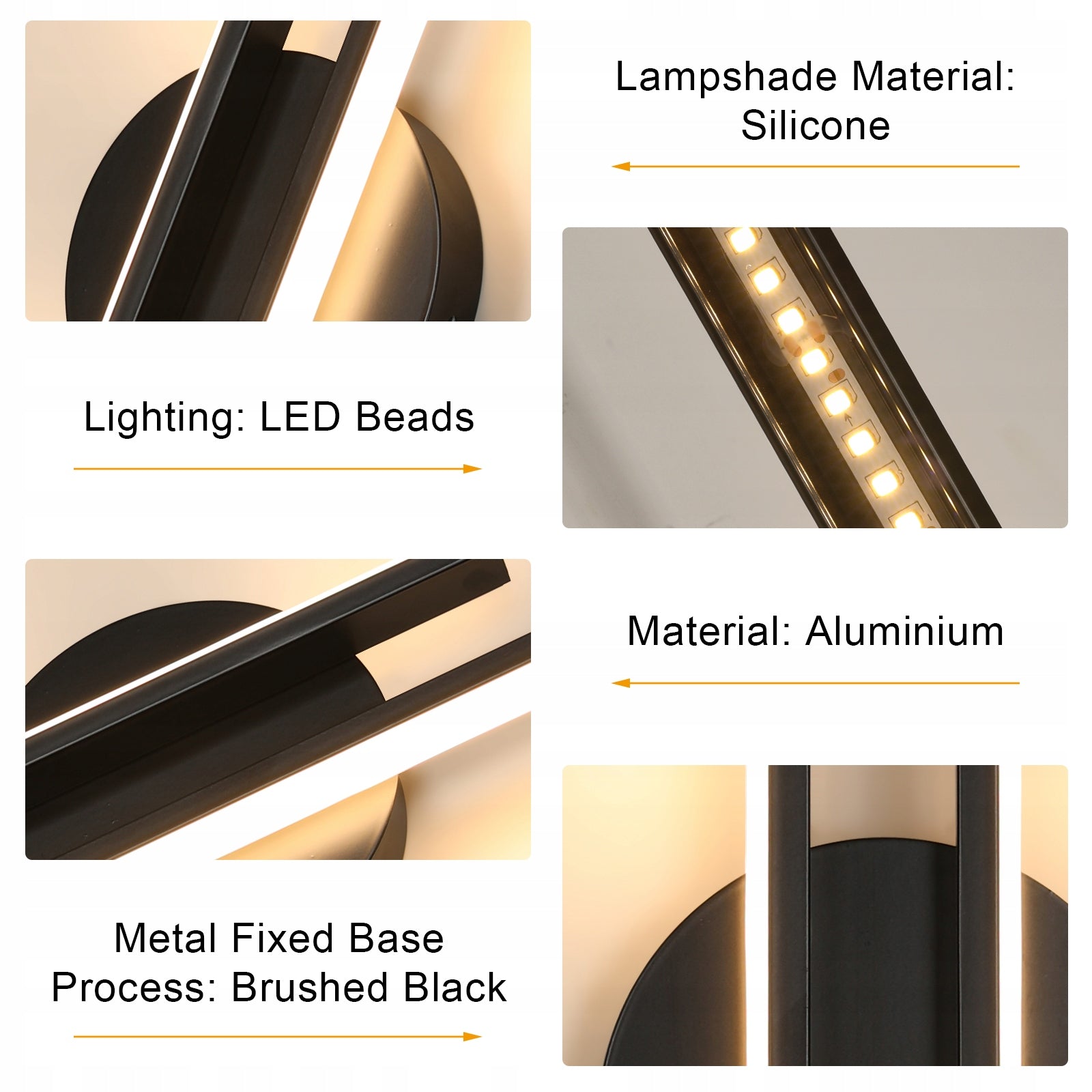 KINKIET LED LAMPA ŚCIENNY CZARNA NOWOCZESNA SALONU KORYTARZ 24W 3000K 60CM Manufacturer code 30876917