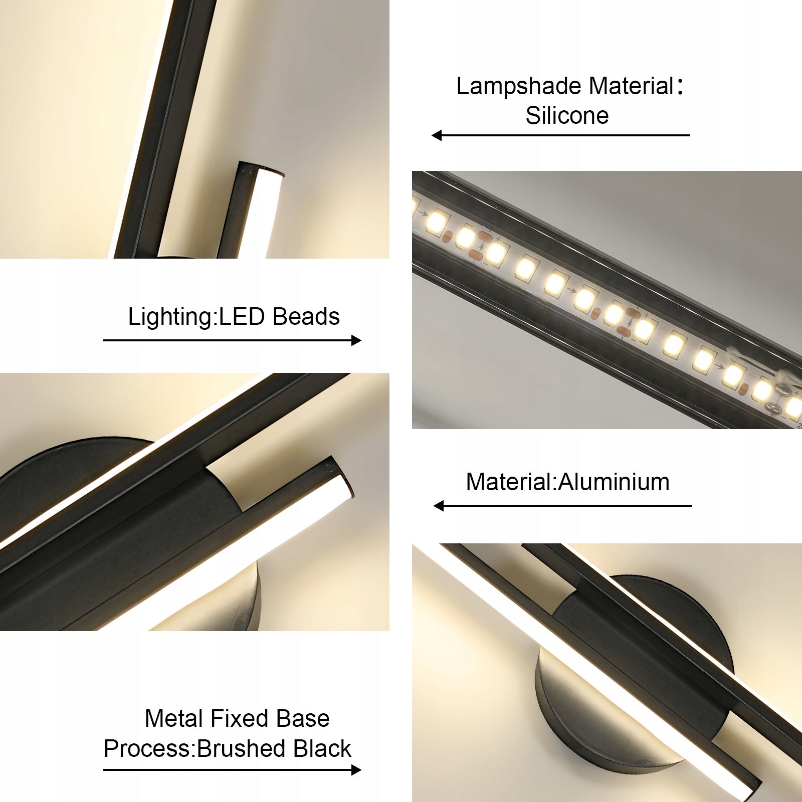 KINKIET LED LAMPA ŚCIENNY CZARNA NOWOCZESNA SALONU KORYTARZ 4500K 24W 60CM Manufacturer code 30876923