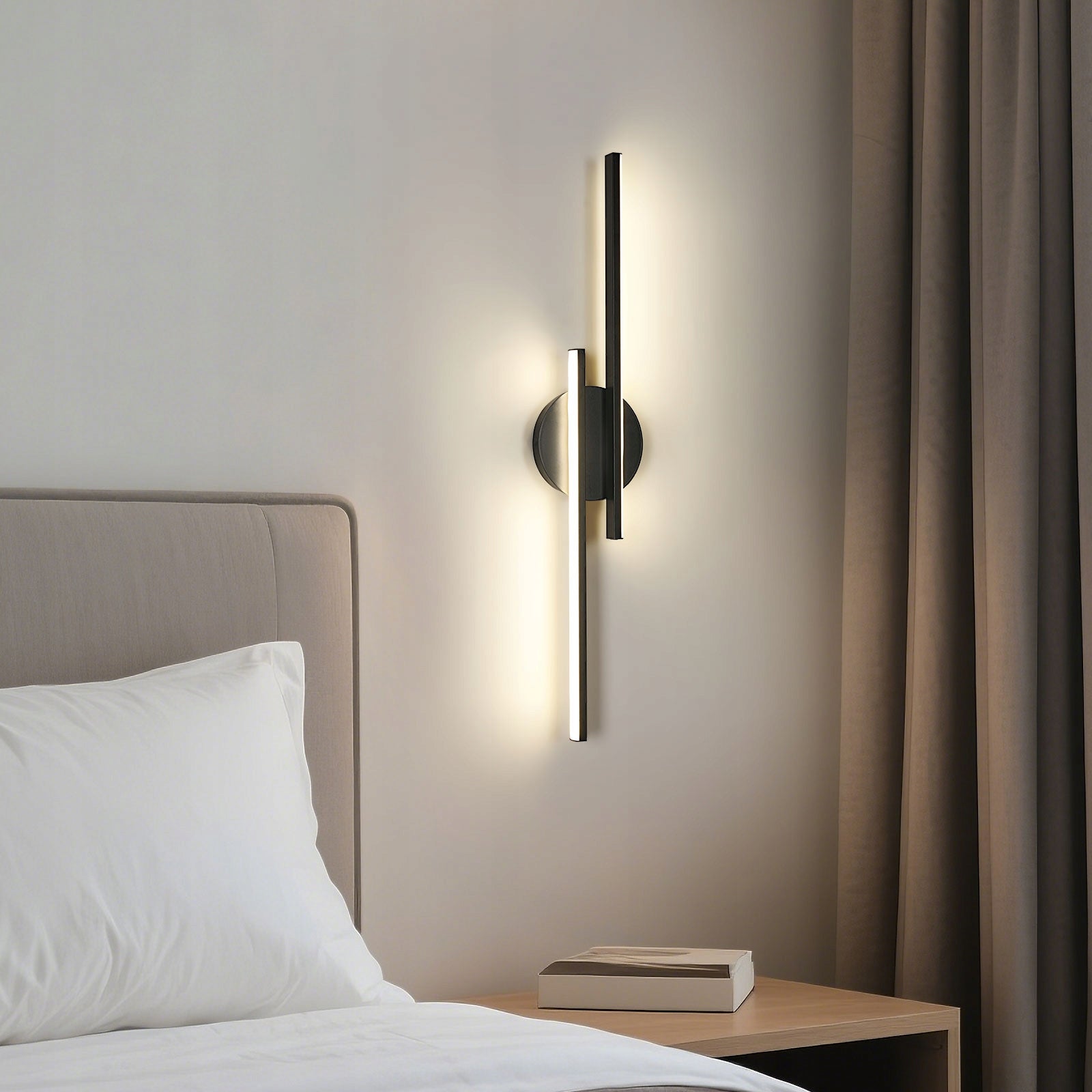 KINKIET LED LAMPA ŚCIENNY CZARNA NOWOCZESNA SALONU KORYTARZ 4500K 24W 60CM Packaging status original
