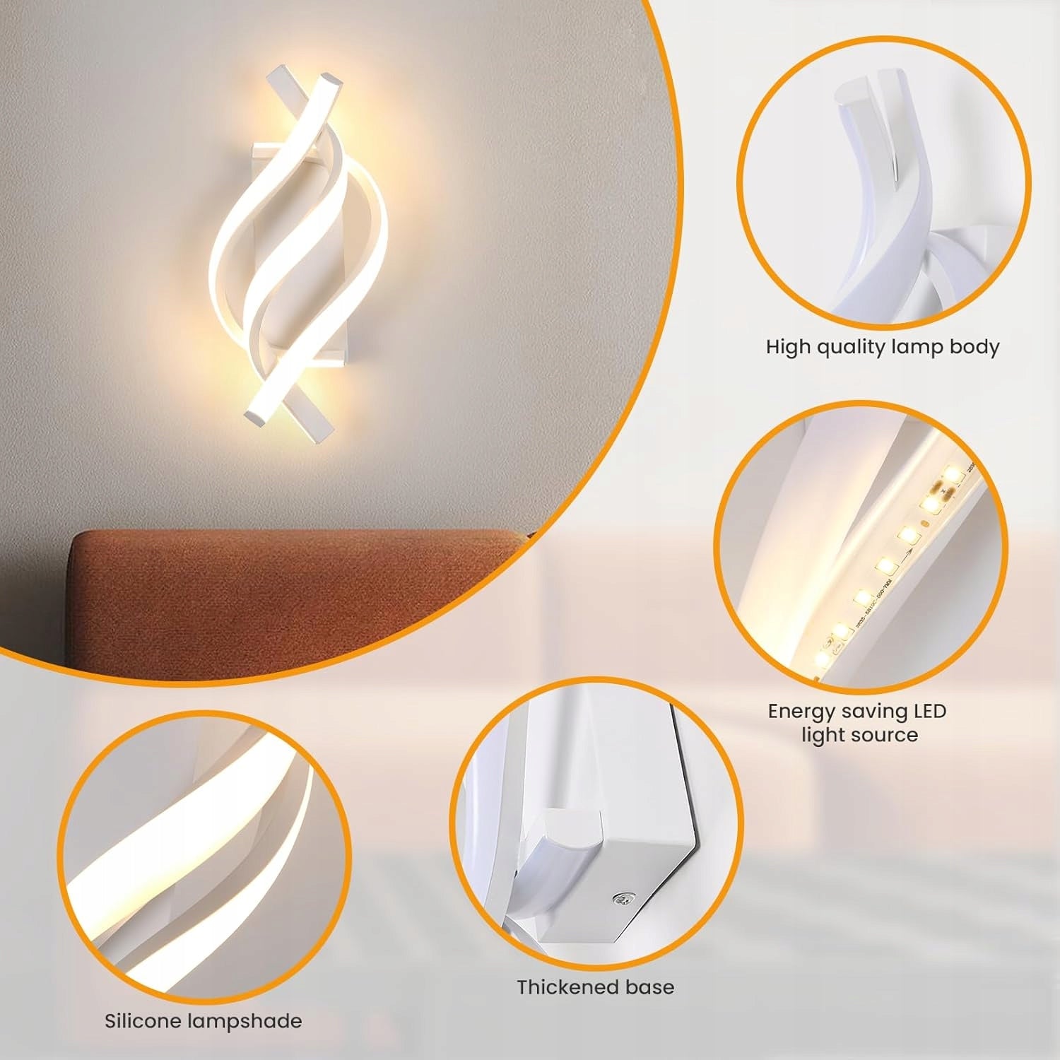 KINKIET NA SCHODY LED LAMPA ŚCIENNA LOFT NOWOCZESNA 22W 3000K Manufacturer code CML-30879003-2