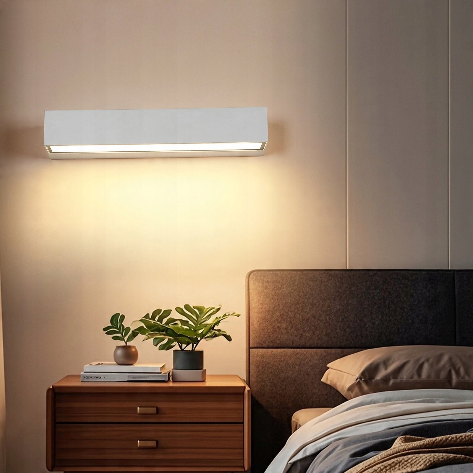 KINKIET ZEWNETRZNY LED LAMPA SCIENNA BIAŁY IP65 NOWOCZESNA 16W 3000K Brand Tealight