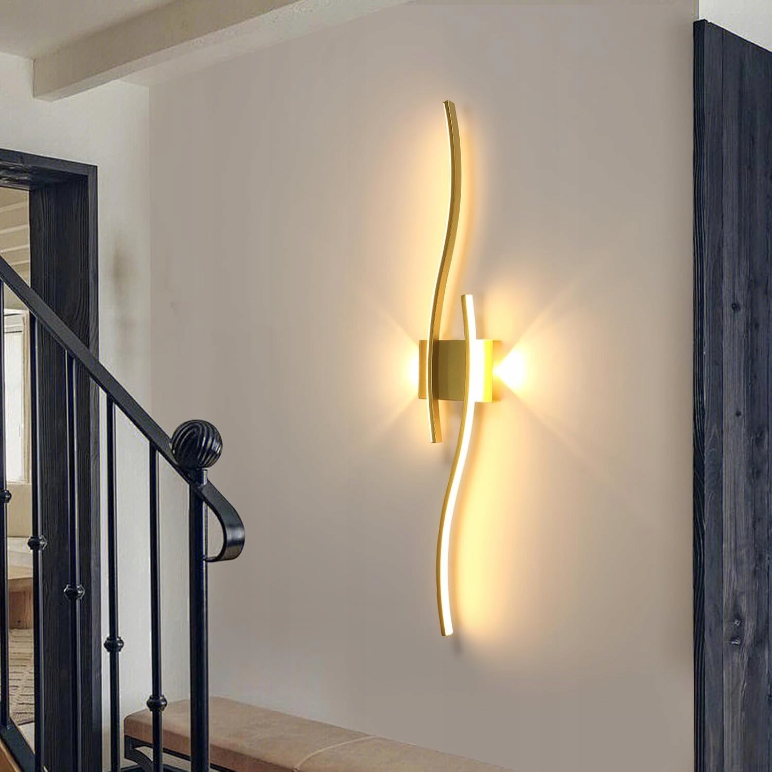KINKIET ZŁOTA LAMPA SCIENNA LED NOWOCZESNA DO SALONU KORYTARZ 3000K 27W Manufacturer code 30923260