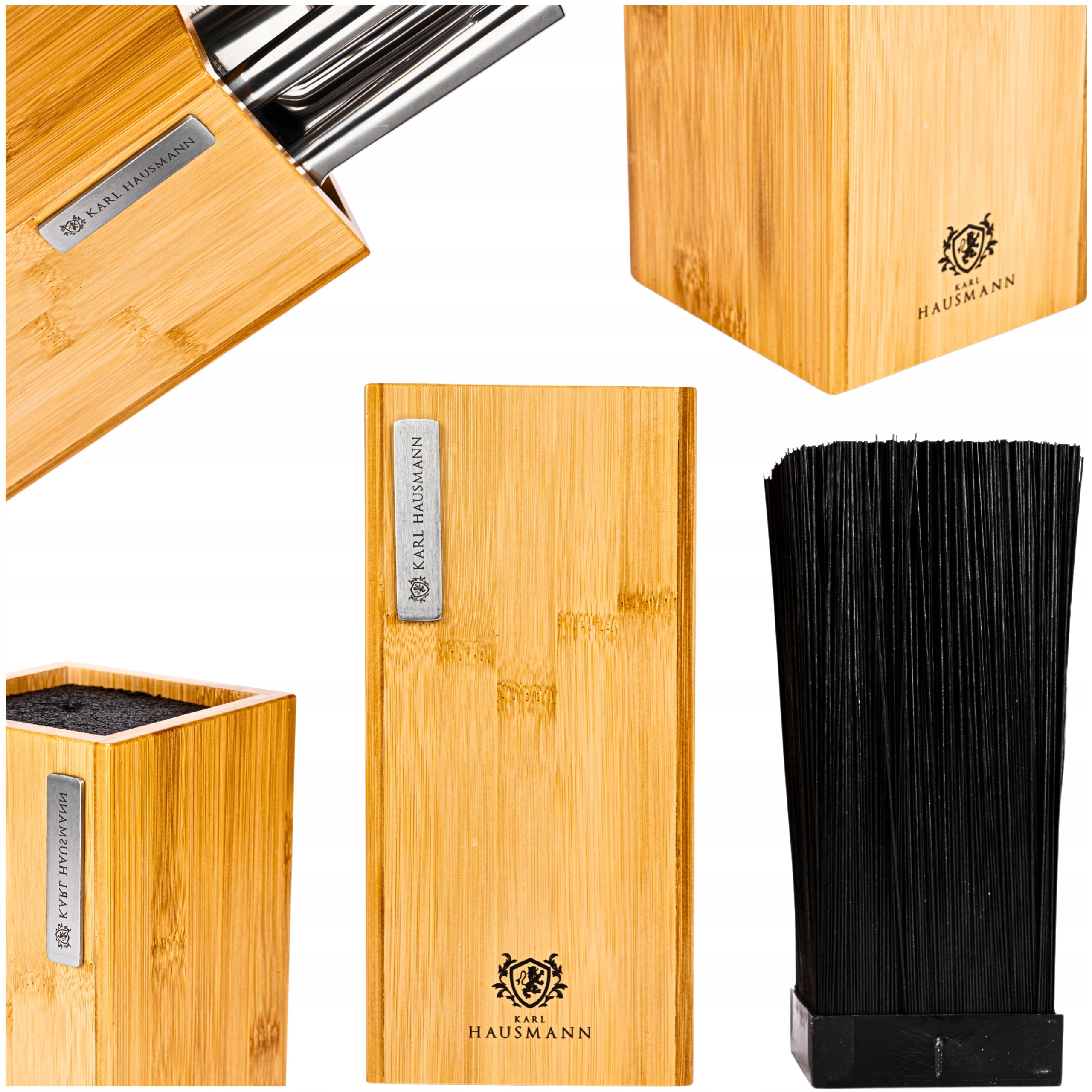 KITCHEN BLOCK LARGE KNIFE RACK INSERT STAMENS UNIVERSAL BAMBOO 23CM