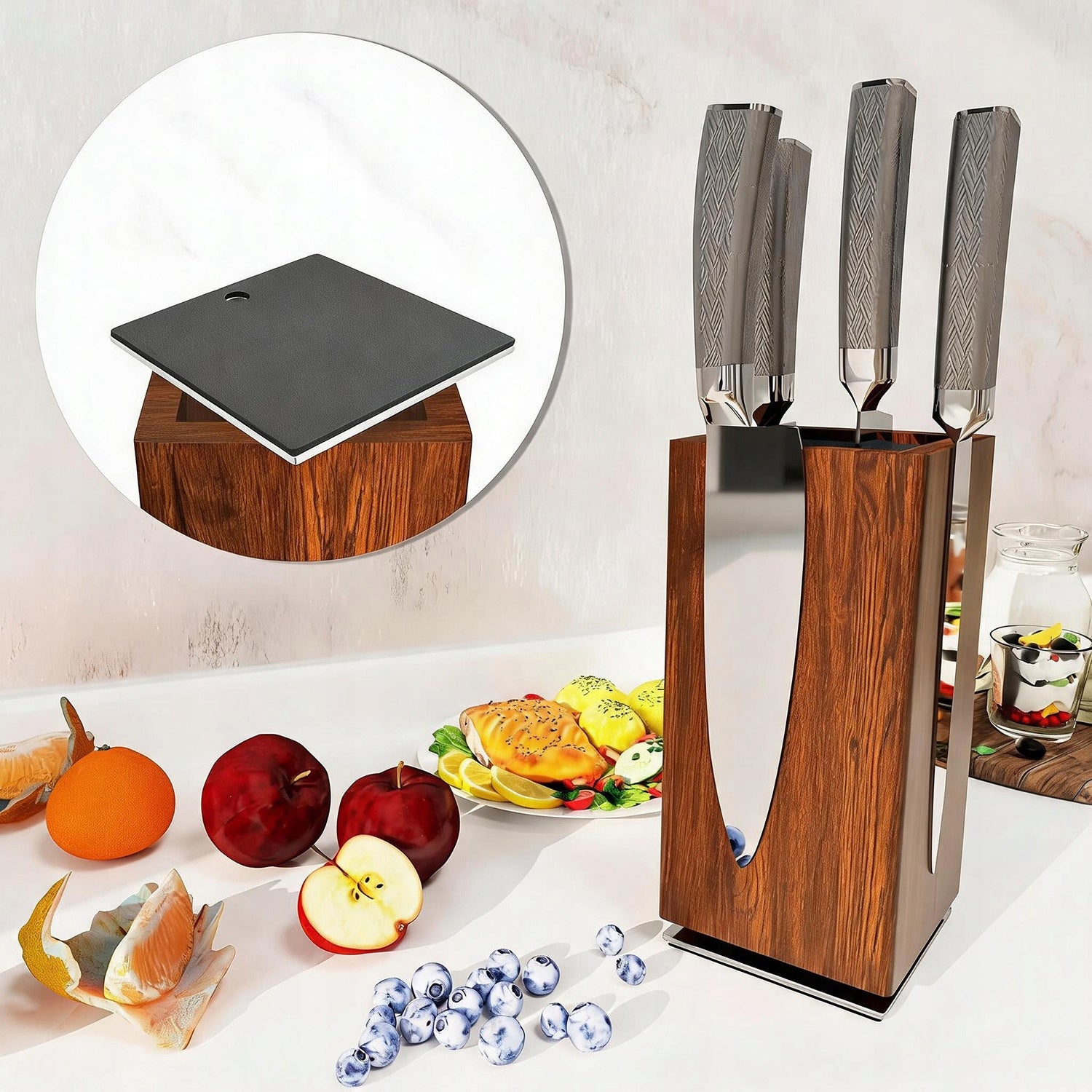 KITCHEN BLOCK LARGE MAGNETIC KNIFE RACK INSERT STAMENS UNIVERSAL Brand no brand