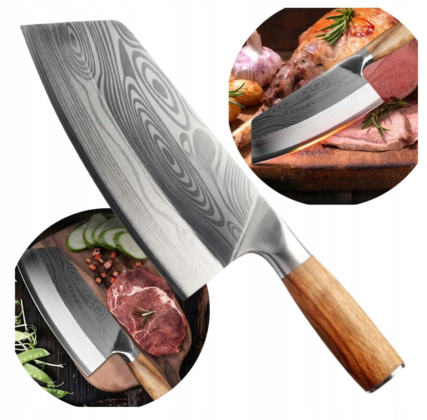 KITCHEN CLEAVER CHEF'S KNIFE JAPAN SHARP FOR VEGETABLES MEAT 32 cm Manufacturer code NÓŻ SZEFA TASAK