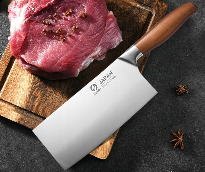 KITCHEN CLEAVER SHARP SOLID FOR MEAT VEGETABLES CHEF'S KNIFE Manufacturer code NÓŻ KUCHENNY RĘCZNIE KUTY TASAK SZEFA KUCHNI