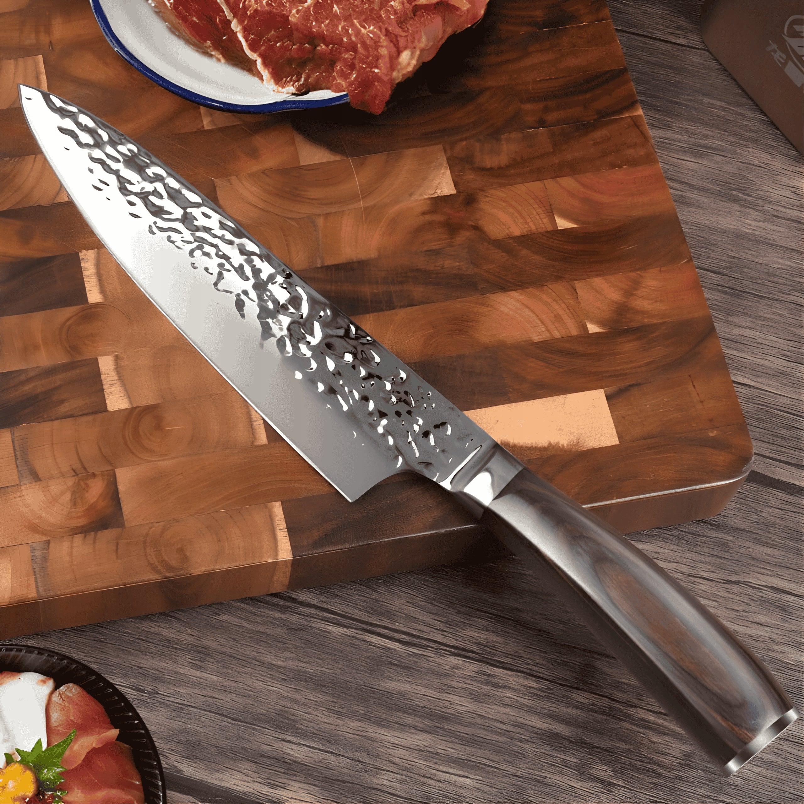 KITCHEN KNIFE Hammered Chef Universal JAPANESE STYLE 5Cr15MoV EAN (GTIN) 5905280653296