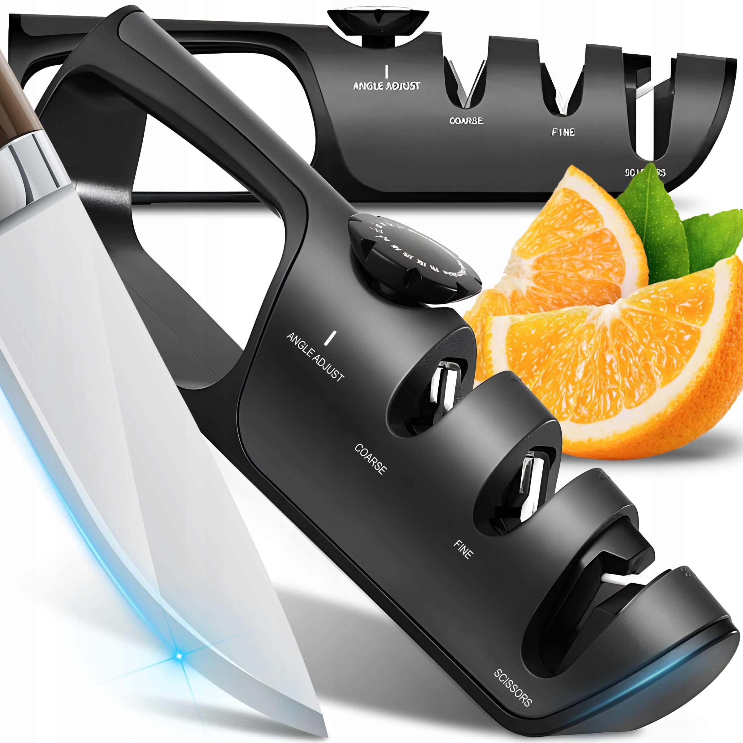 KITCHEN KNIFE SHARPENER THREE PHASE HAND WHETSTONE 3in1