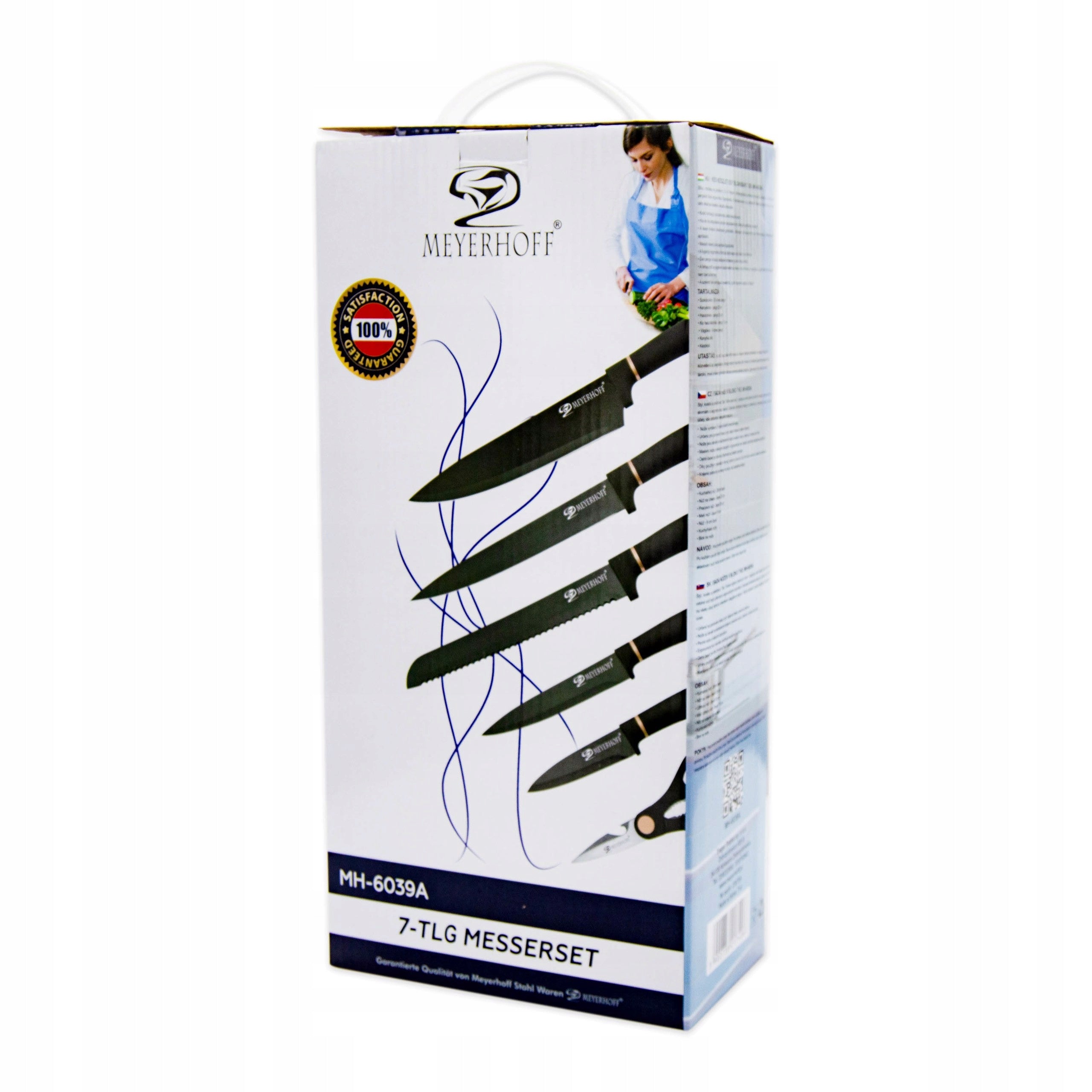 KITCHEN KNIVES IN BLOCK SET OF 7 ELEMENTS KNIFE SCISSORS MEYERHOFF Manufacturer code MH-6039A
