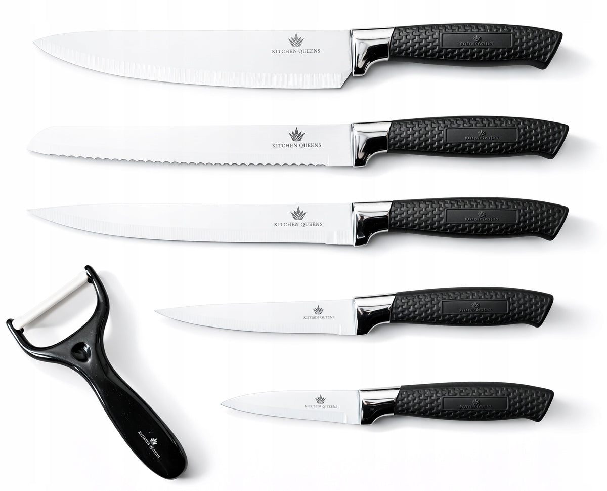 KITCHEN KNIVES SET OF KITCHEN KNIVES SET PEELER KNIFE 6 EL. Manufacturer code Zestaw Noży Kuchennych KQ-5602