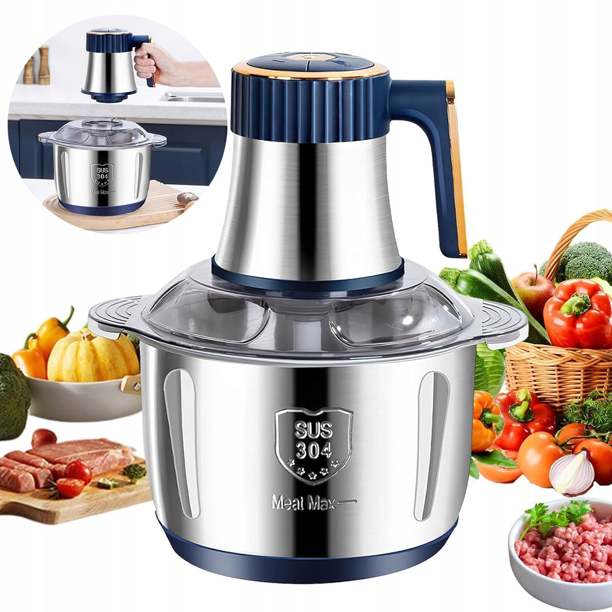 KITCHEN MEAT SHREDDER 5 SPEED FRUIT VEGETABLE SHREDDER 500W