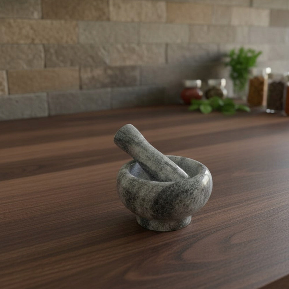 KITCHEN MORTAR STONE MARBLE PESTLE FOR GRINDING SPICES HERBS Brand no brand