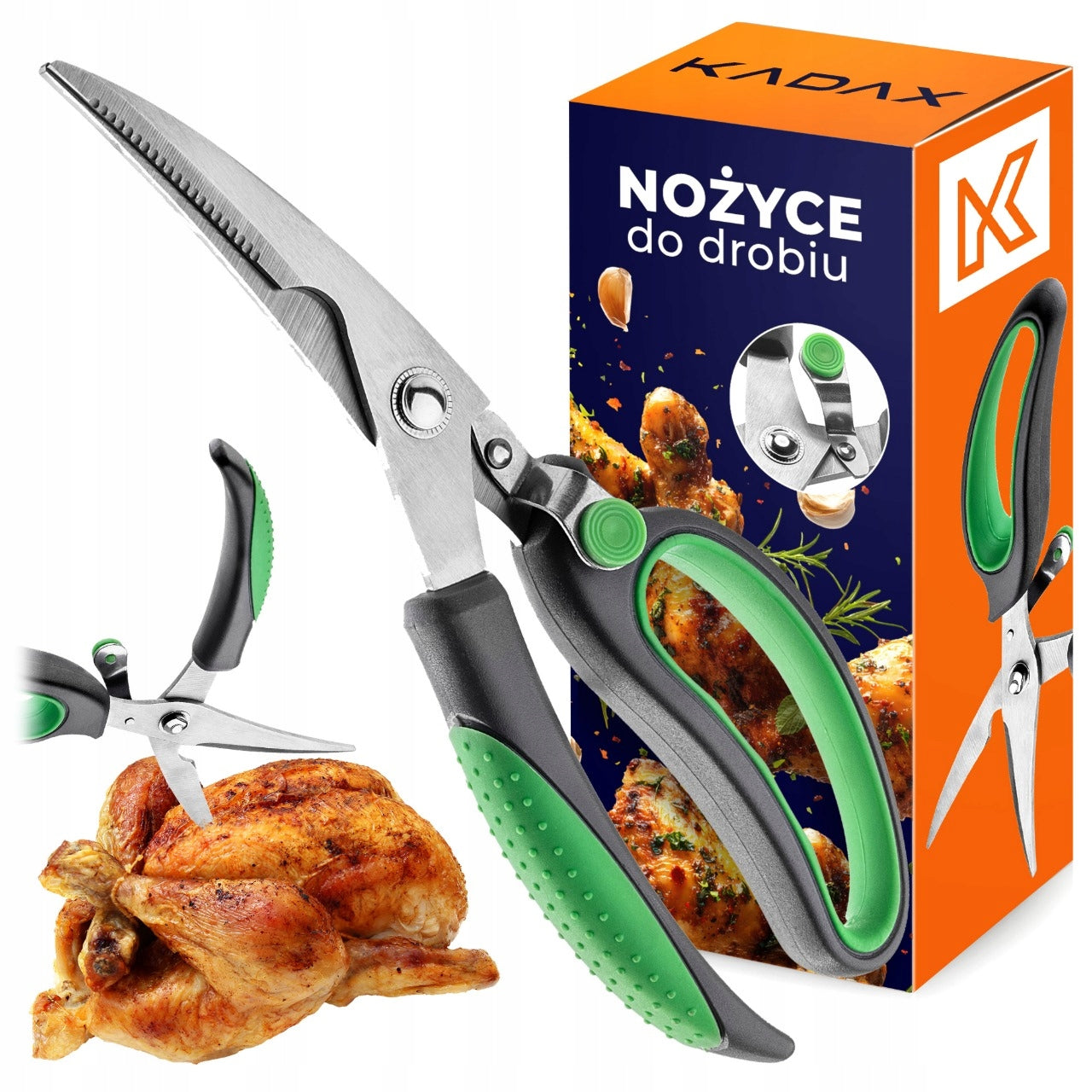 KITCHEN POULTRY SHEARS LARGE SHARP STAINLESS STEEL CHICKEN 23,5 cm