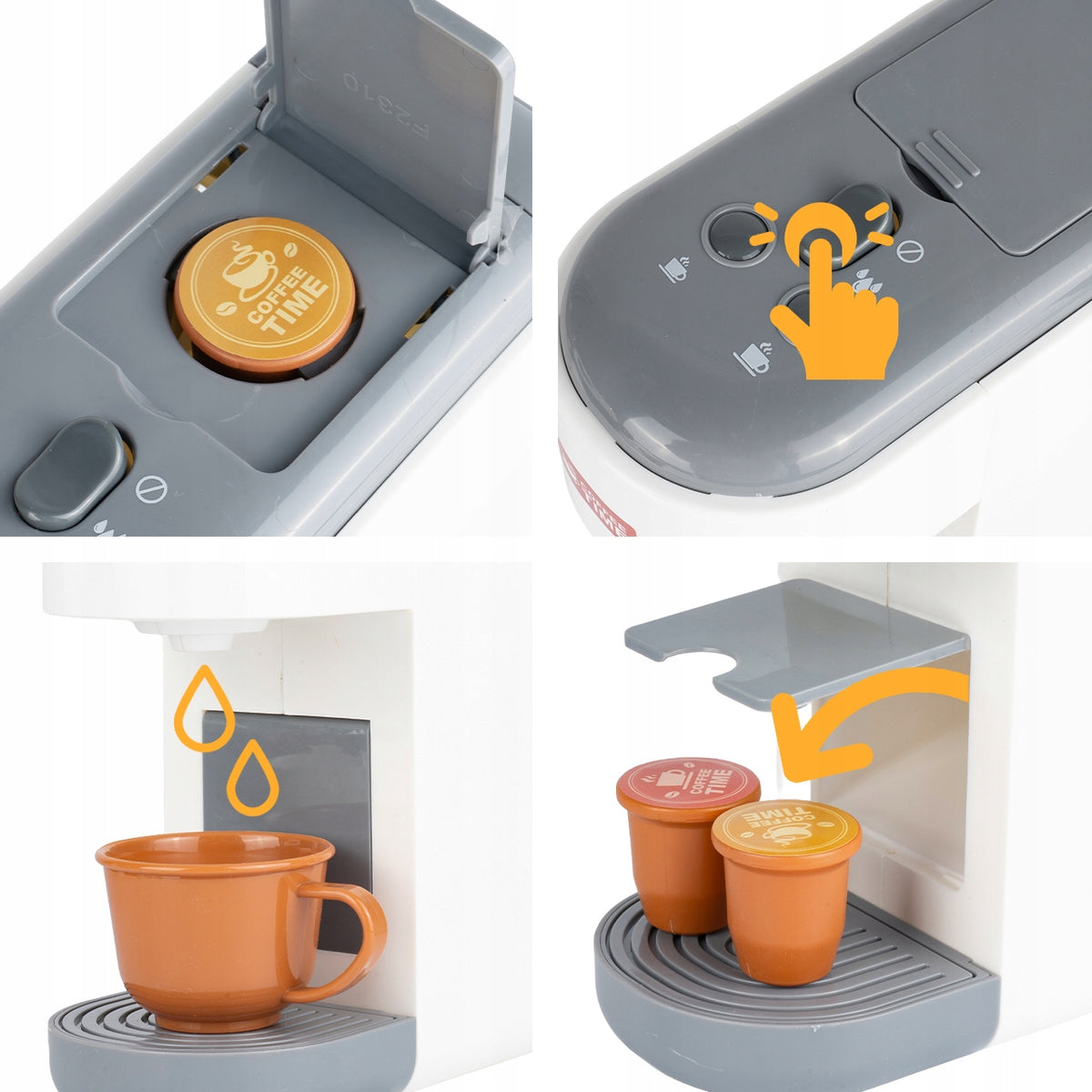 KITCHEN SET SMALL AGD FOR CHILDREN 4IN1 ESPRESSO TOASTER BLENDER MIXER BOWL Brand MalPlay