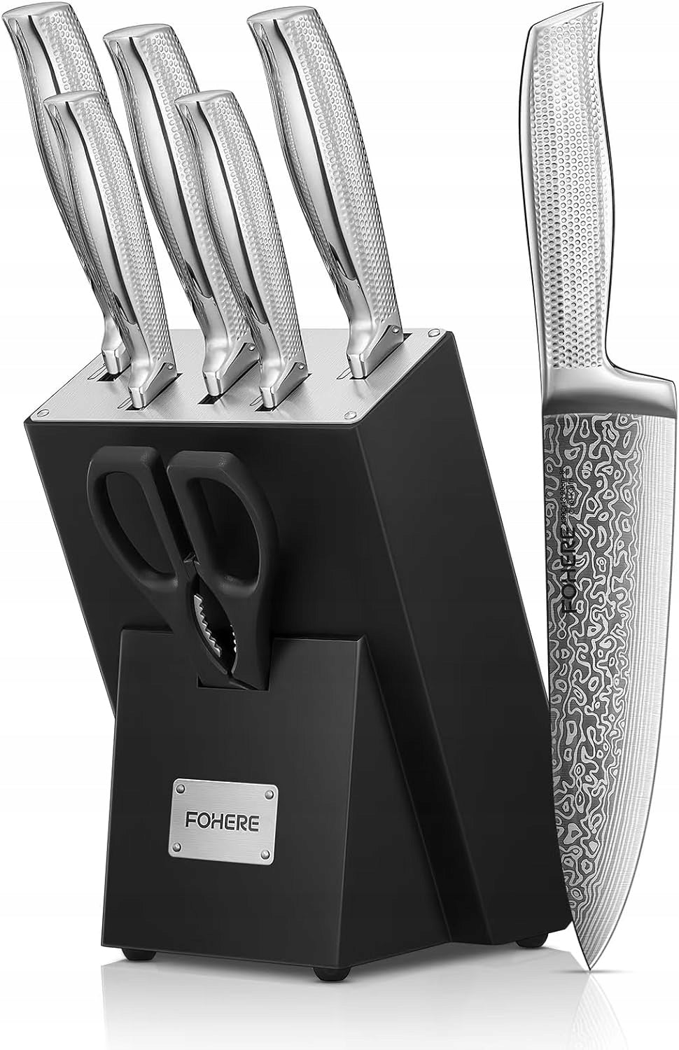 KNIFE SET 7PCS SELF-SHARPENING BLOCK STAINLESS STEEL ANTI-SLIP
