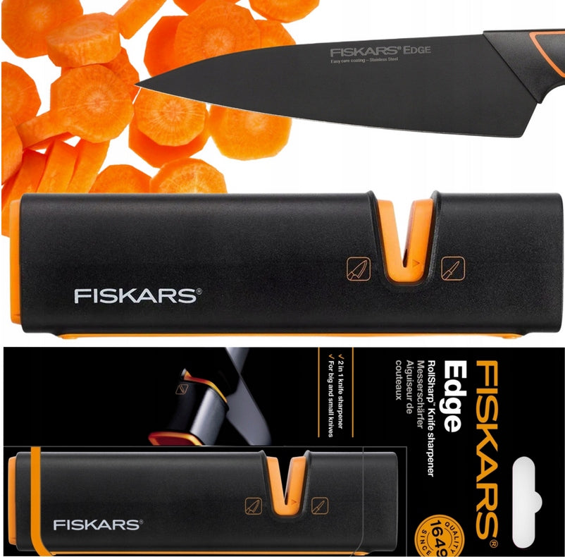 KNIFE SHARPENER FISKARS EDGE BLACK TWO-PHASE CERAMIC PREMIUM 1003098