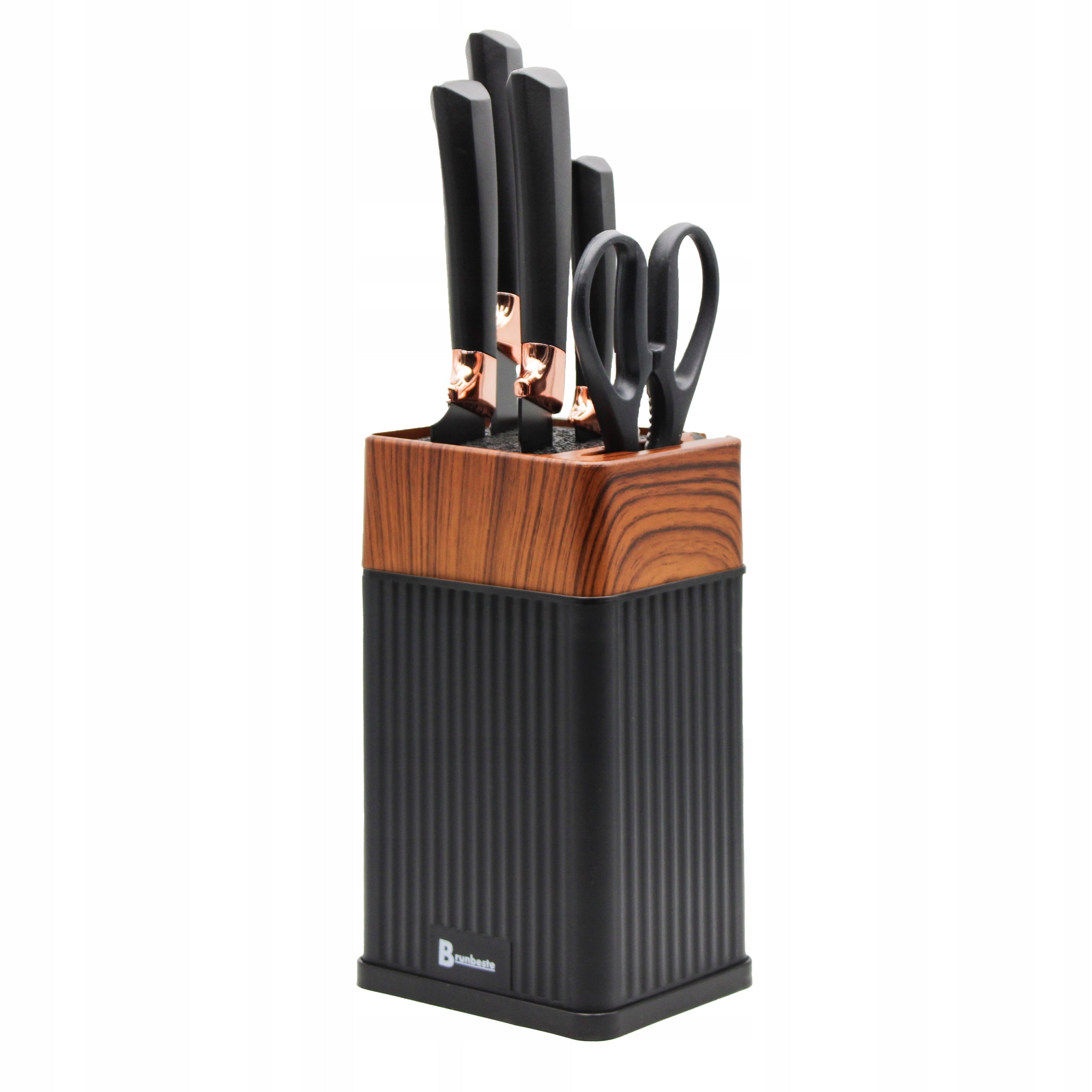 KNIFE STAND WITH SHARPENER 23 cm UNIVERSAL BLOCK Plastic