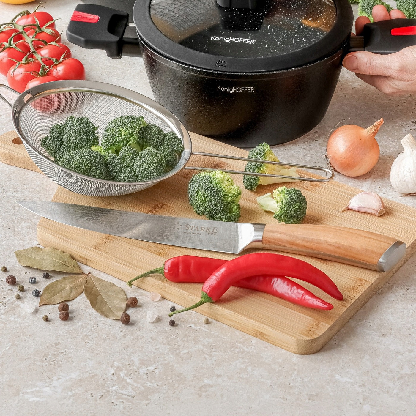 KNIFE Universal HARD KITCHEN STEEL SHARP Starke Pro Keiko Yoko 20 cm Brand Starke Pro