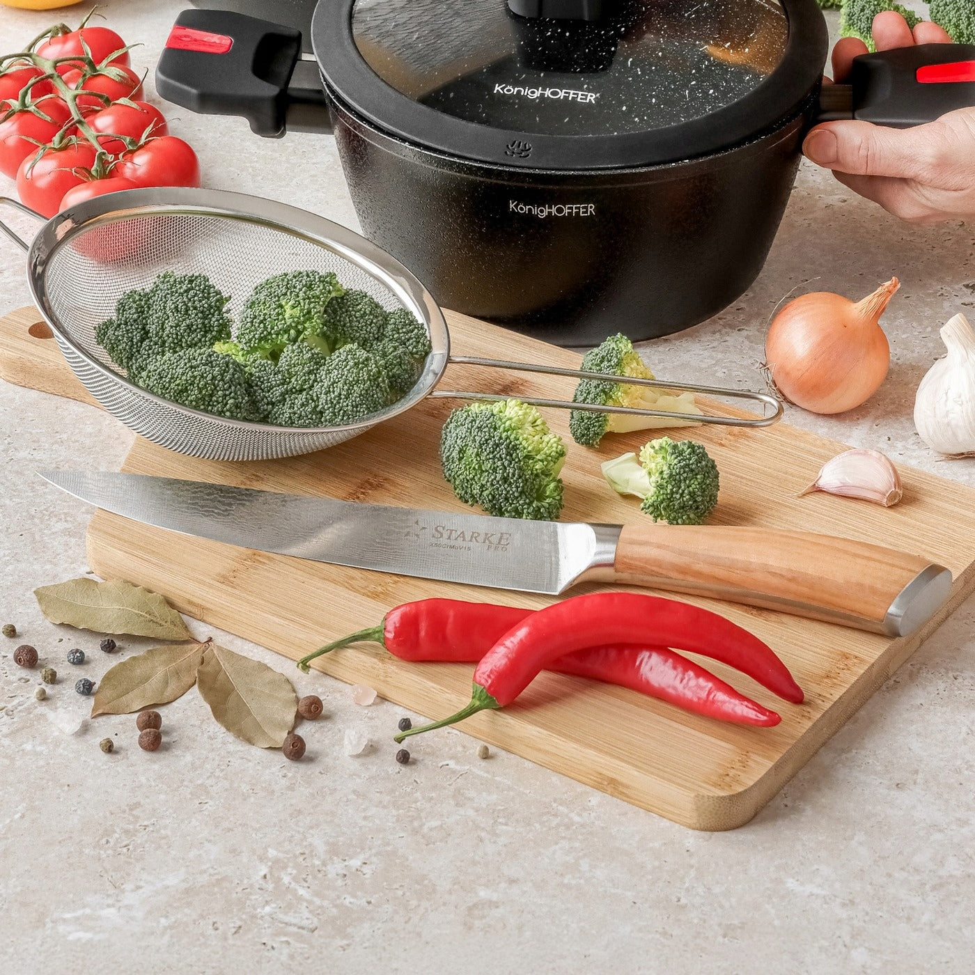 KNIFE Universal HARD KITCHEN STEEL SHARP Starke Pro Keiko Yoko 20 cm Brand Starke Pro