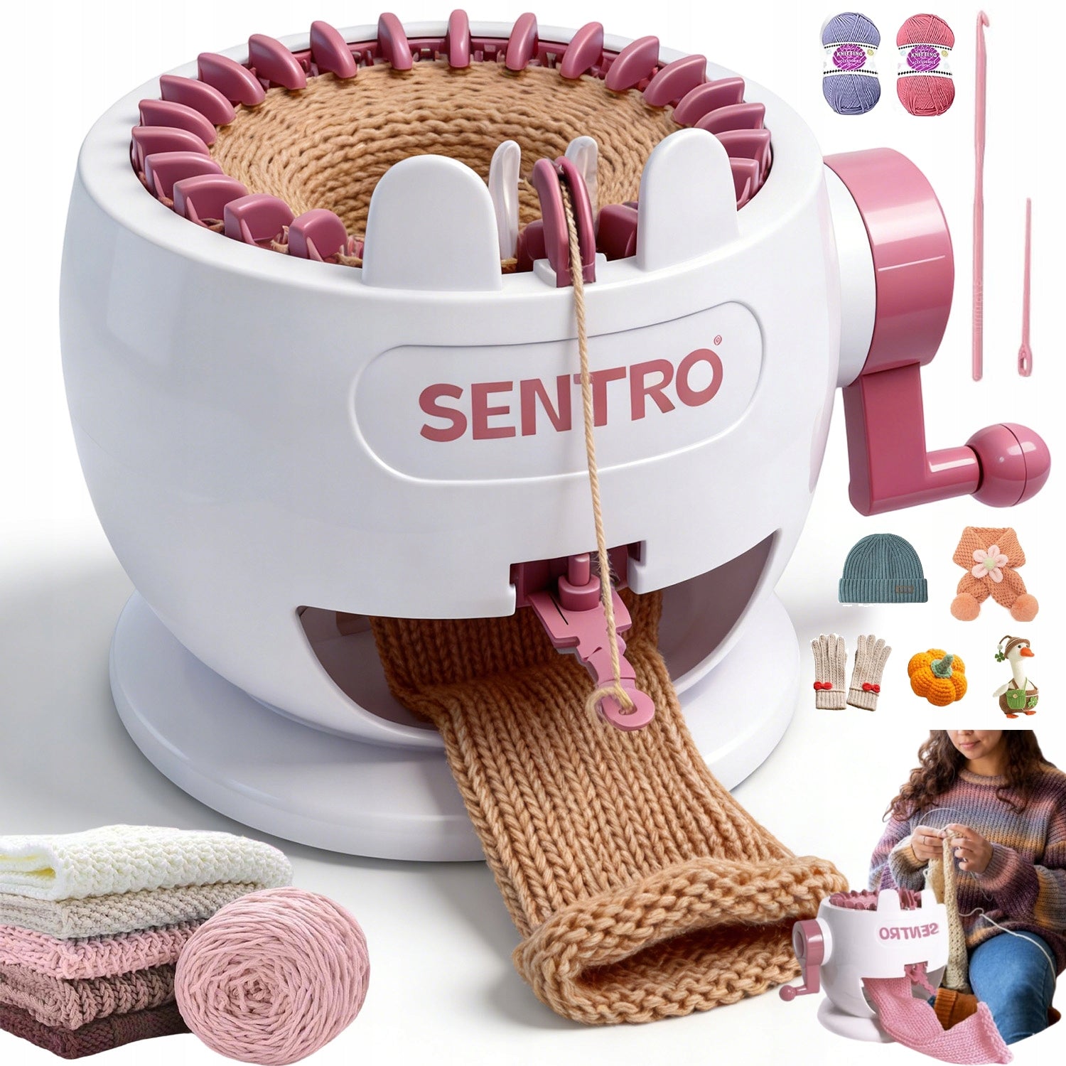 KNITTING MACHINE FOR KNITTING SPINDLE 22 NEEDLES SET DIY