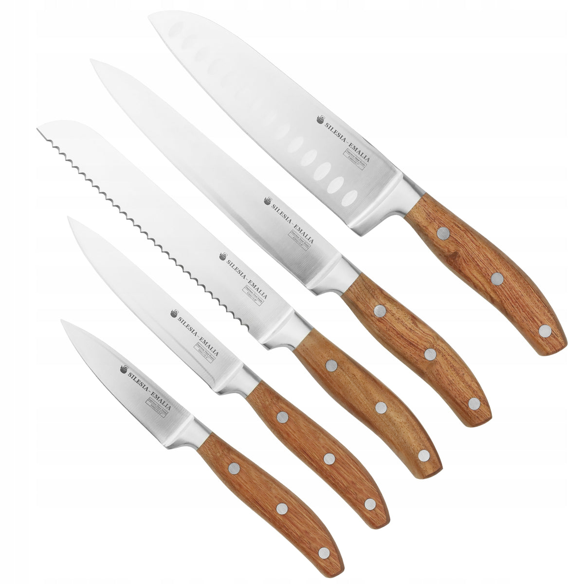 KNIVES SET KITCHEN KNIVES SET 5PCS MAGNETIC BLOCK + SHARPENER Manufacturer code 5906358906009