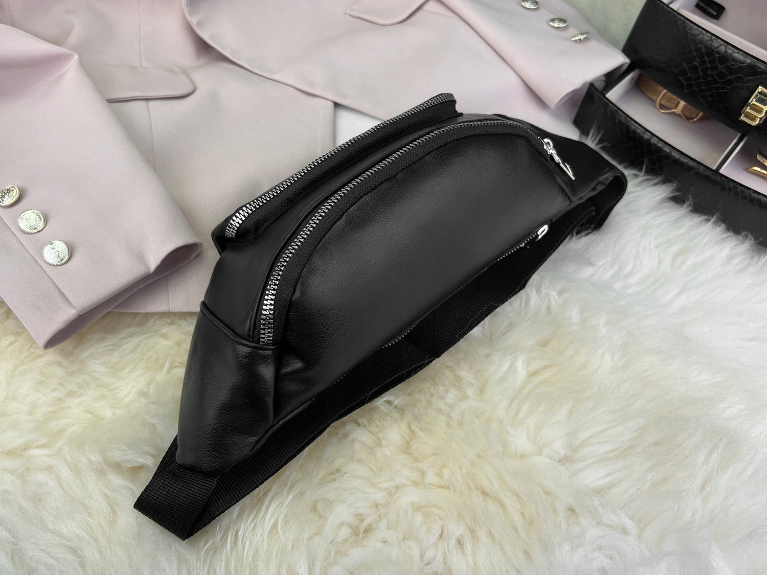 KOCHMANSKI shoulder sachet or bum bag women's belt black Brand Kochmanski